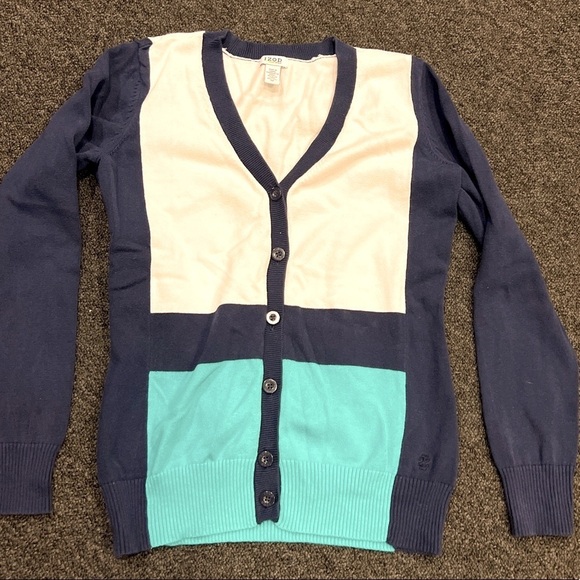 Womens IZOD Golf V Neck button up striped Sweater - Picture 1 of 7